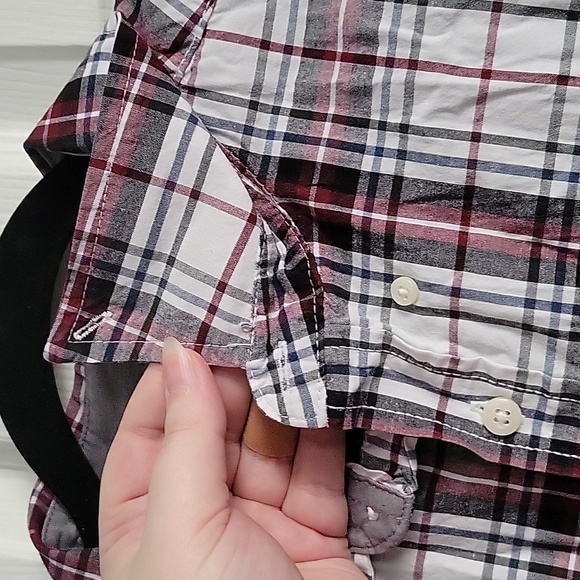 Mens Plaid Print Button Up Top - Picture 7 of 12